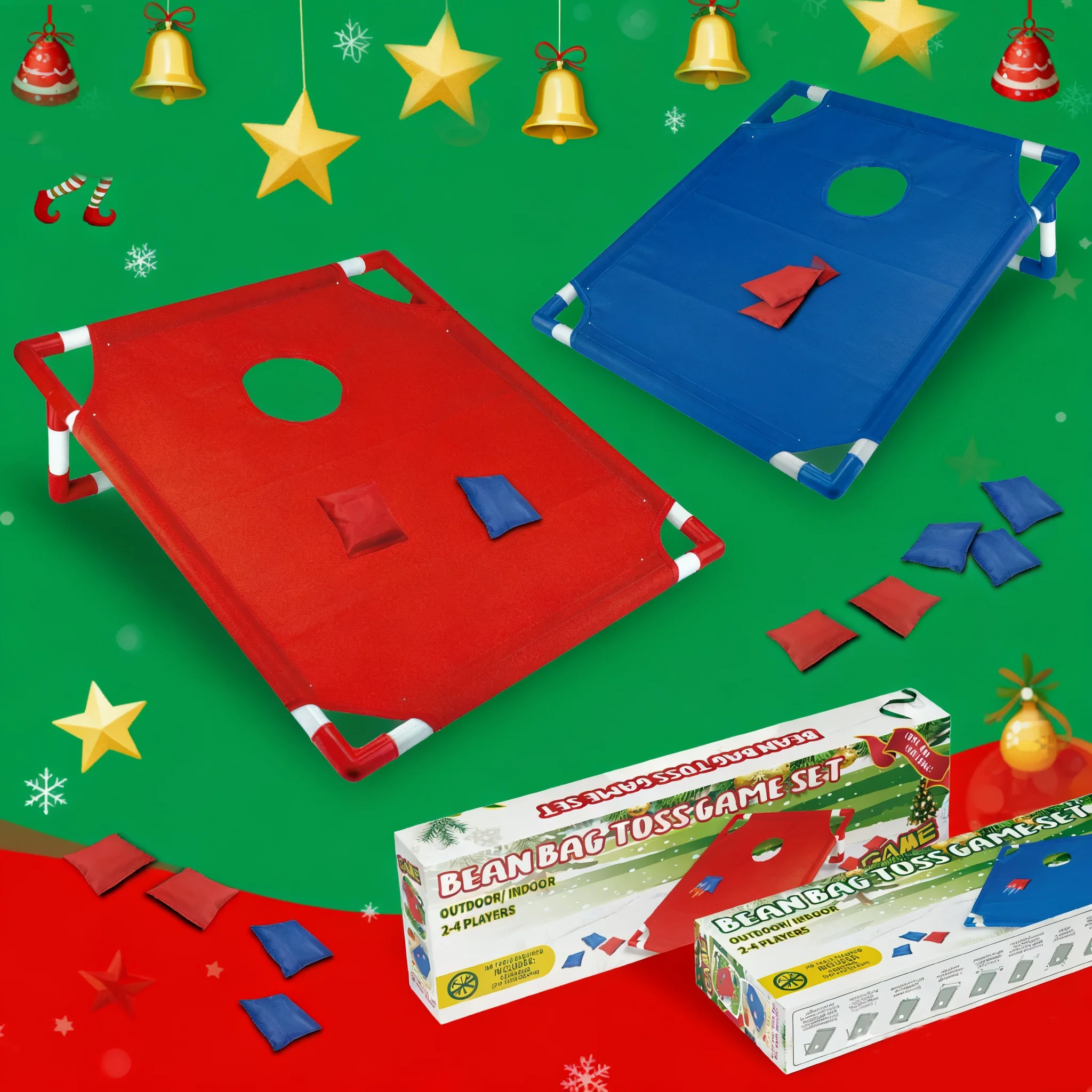 مجموعة ألعاب كورنهول المحمولة  - مراجعة Cornhole Board Set وسعره