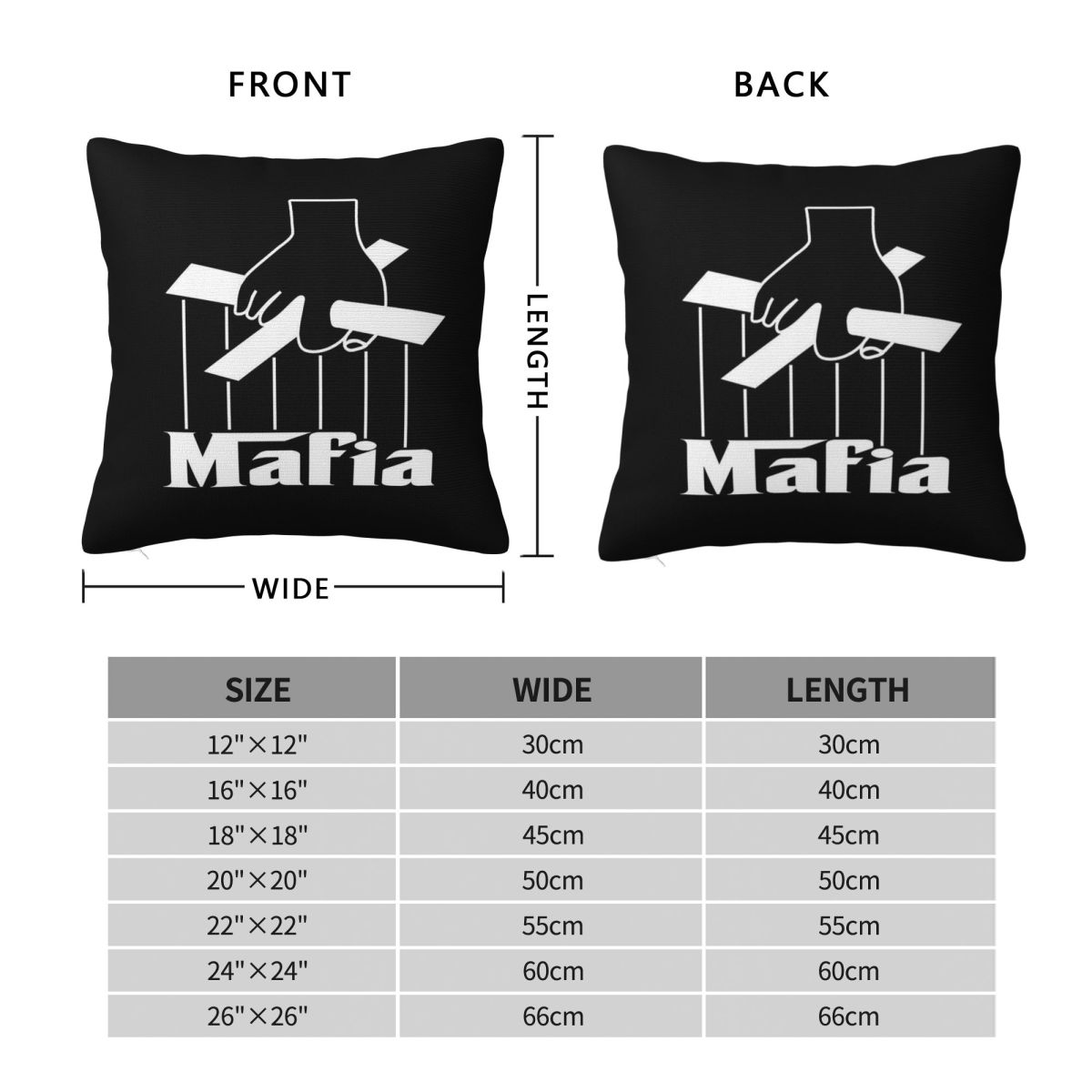 غطاء وسادة مربع بتصميم لعبة ال - مراجعة Party Games Mafia وسعره