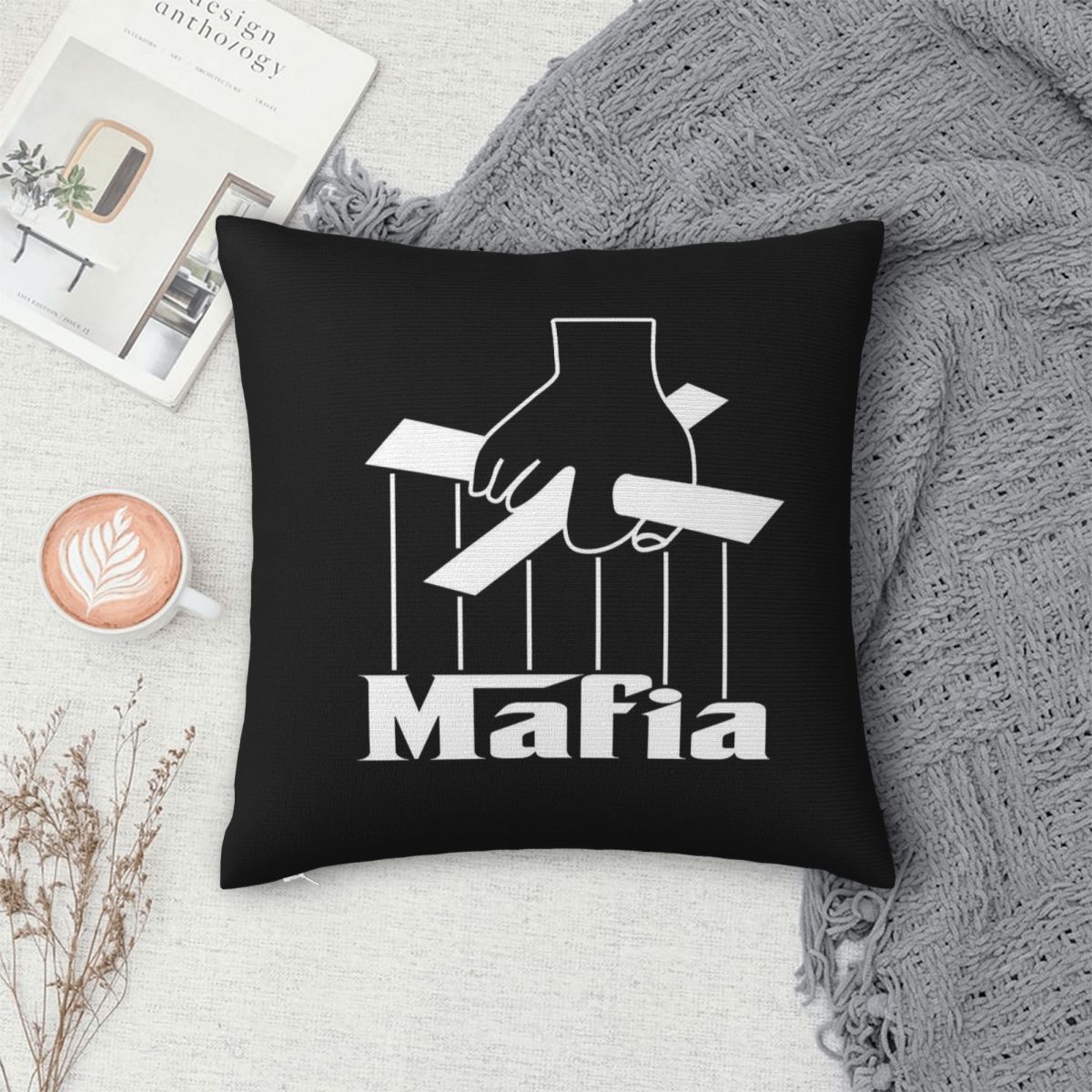 غطاء وسادة مربع بتصميم لعبة ال - مراجعة Party Games Mafia وسعره
